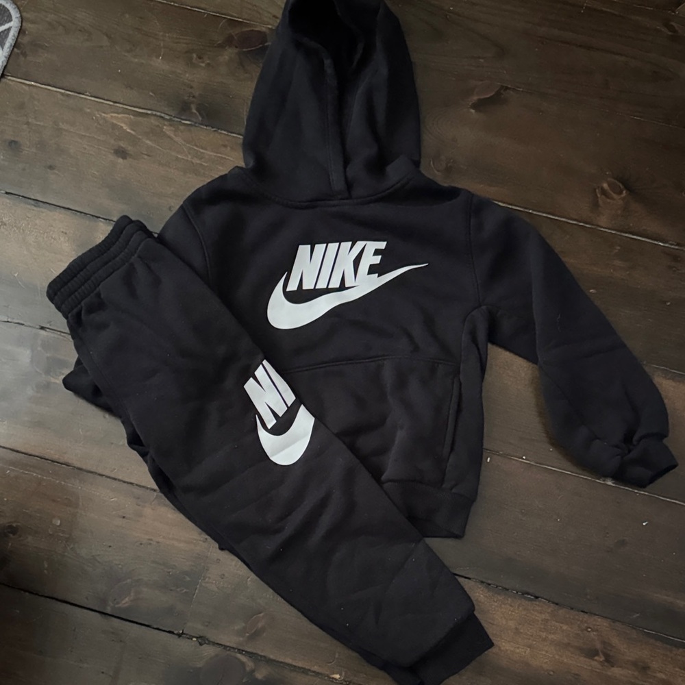 Nike Kids Black Sweatpants & Hoodie Set